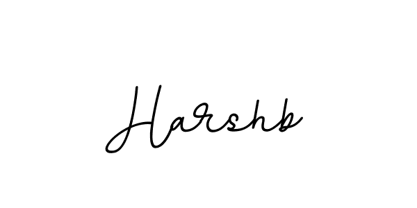 Create a beautiful signature design for name Harshb. With this signature (BallpointsItalic-DORy9) fonts, you can make a handwritten signature for free. Harshb signature style 11 images and pictures png