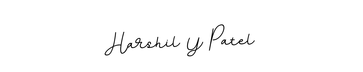 Create a beautiful signature design for name Harshil Y Patel. With this signature (BallpointsItalic-DORy9) fonts, you can make a handwritten signature for free. Harshil Y Patel signature style 11 images and pictures png