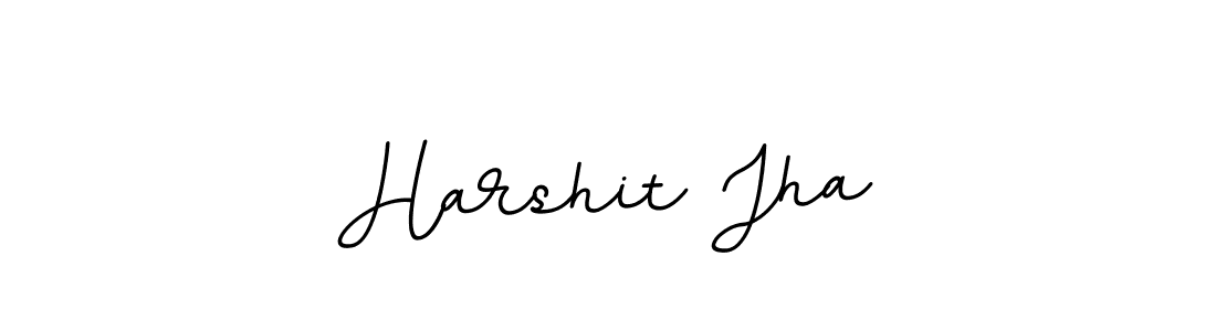 How to make Harshit Jha name signature. Use BallpointsItalic-DORy9 style for creating short signs online. This is the latest handwritten sign. Harshit Jha signature style 11 images and pictures png