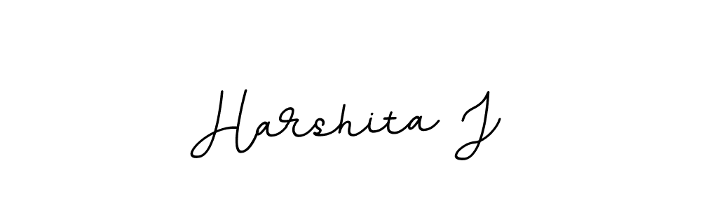 The best way (BallpointsItalic-DORy9) to make a short signature is to pick only two or three words in your name. The name Harshita J include a total of six letters. For converting this name. Harshita J signature style 11 images and pictures png