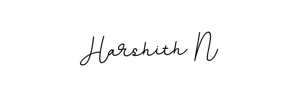 Design your own signature with our free online signature maker. With this signature software, you can create a handwritten (BallpointsItalic-DORy9) signature for name Harshith N. Harshith N signature style 11 images and pictures png