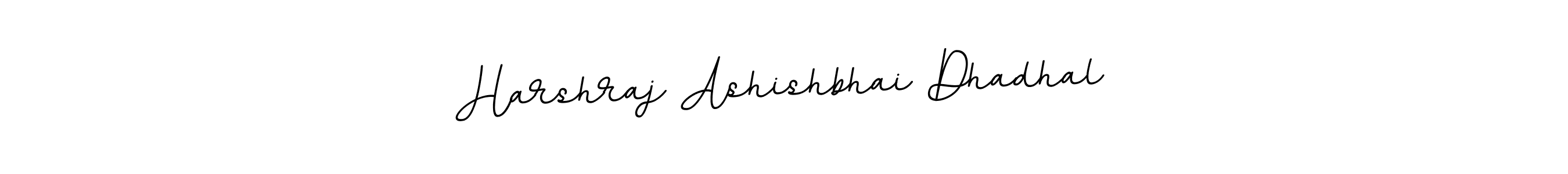 How to make Harshraj Ashishbhai Dhadhal name signature. Use BallpointsItalic-DORy9 style for creating short signs online. This is the latest handwritten sign. Harshraj Ashishbhai Dhadhal signature style 11 images and pictures png