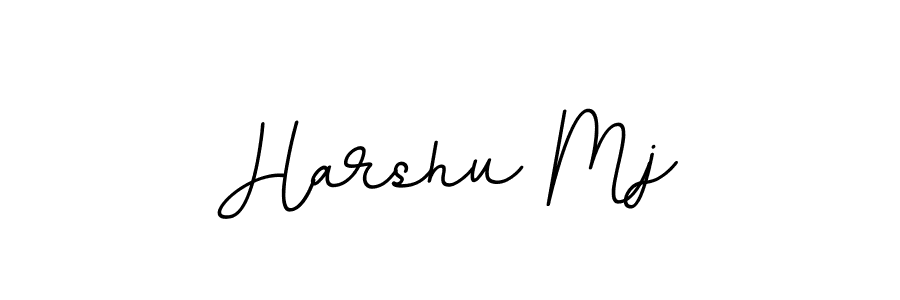 How to make Harshu Mj name signature. Use BallpointsItalic-DORy9 style for creating short signs online. This is the latest handwritten sign. Harshu Mj signature style 11 images and pictures png