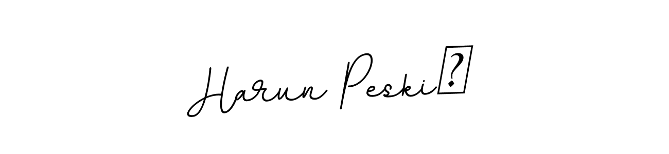 How to make Harun Peskić name signature. Use BallpointsItalic-DORy9 style for creating short signs online. This is the latest handwritten sign. Harun Peskić signature style 11 images and pictures png