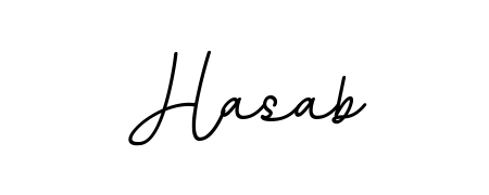 A stylish, flowing autograph style designed for name Hasab using BallpointsItalic-DORy9 typography. Perfect for digital creative projects. Hasab signature style 11 images and pictures png