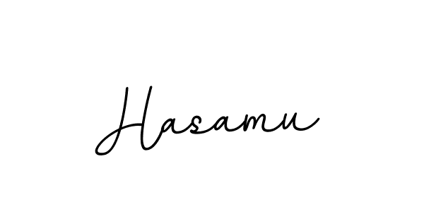 How to make Hasamu signature? BallpointsItalic-DORy9 is a professional autograph style. Create handwritten signature for Hasamu name. Hasamu signature style 11 images and pictures png