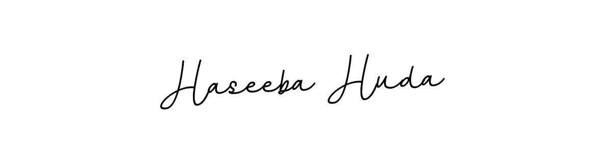 Make a beautiful signature design for name Haseeba Huda. With this signature (BallpointsItalic-DORy9) style, you can create a handwritten signature for free. Haseeba Huda signature style 11 images and pictures png