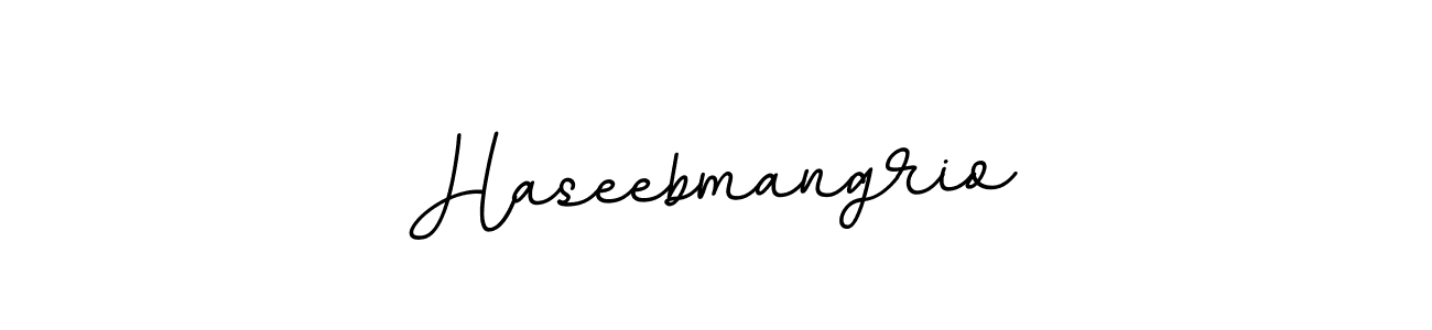 Use a signature maker to create a handwritten signature online. With this signature software, you can design (BallpointsItalic-DORy9) your own signature for name Haseebmangrio. Haseebmangrio signature style 11 images and pictures png