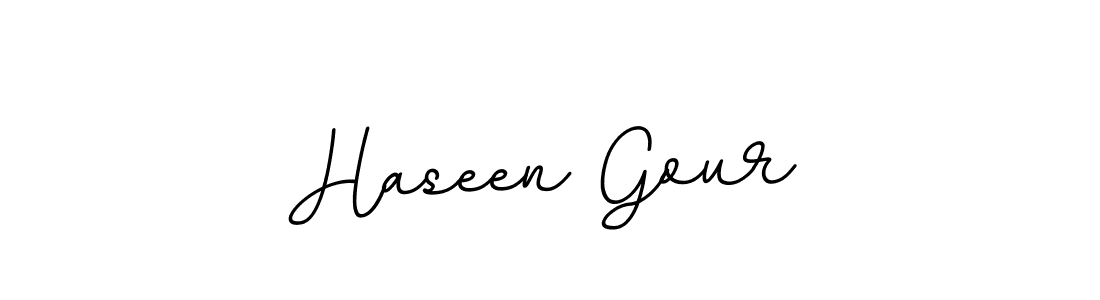 You should practise on your own different ways (BallpointsItalic-DORy9) to write your name (Haseen Gour) in signature. don't let someone else do it for you. Haseen Gour signature style 11 images and pictures png