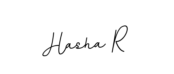 Use a signature maker to create a handwritten signature online. With this signature software, you can design (BallpointsItalic-DORy9) your own signature for name Hasha R. Hasha R signature style 11 images and pictures png