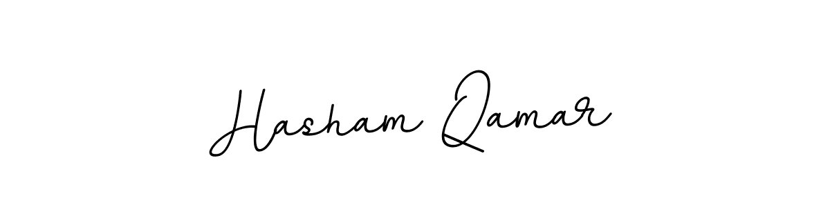 How to make Hasham Qamar name signature. Use BallpointsItalic-DORy9 style for creating short signs online. This is the latest handwritten sign. Hasham Qamar signature style 11 images and pictures png