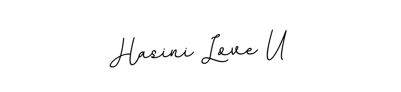 Design your own signature with our free online signature maker. With this signature software, you can create a handwritten (BallpointsItalic-DORy9) signature for name Hasini Love U. Hasini Love U signature style 11 images and pictures png