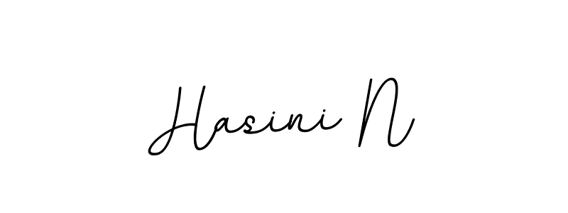 How to make Hasini N name signature. Use BallpointsItalic-DORy9 style for creating short signs online. This is the latest handwritten sign. Hasini N signature style 11 images and pictures png