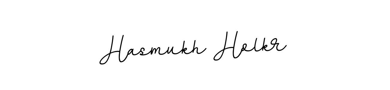 Use a signature maker to create a handwritten signature online. With this signature software, you can design (BallpointsItalic-DORy9) your own signature for name Hasmukh Holkr. Hasmukh Holkr signature style 11 images and pictures png