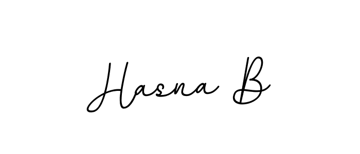 It looks lik you need a new signature style for name Hasna B. Design unique handwritten (BallpointsItalic-DORy9) signature with our free signature maker in just a few clicks. Hasna B signature style 11 images and pictures png