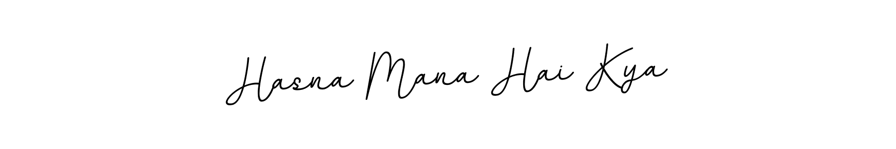 This is the best signature style for the Hasna Mana Hai Kya name. Also you like these signature font (BallpointsItalic-DORy9). Mix name signature. Hasna Mana Hai Kya signature style 11 images and pictures png