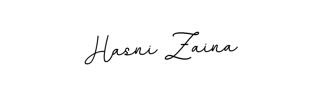 How to make Hasni Zaina name signature. Use BallpointsItalic-DORy9 style for creating short signs online. This is the latest handwritten sign. Hasni Zaina signature style 11 images and pictures png