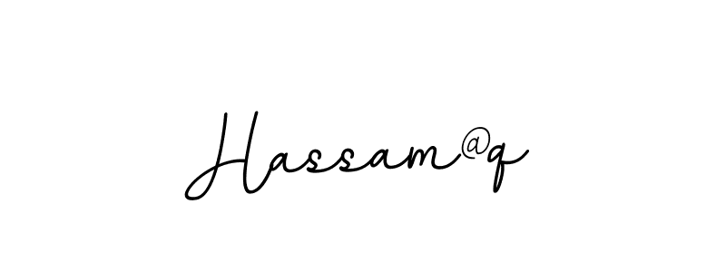 Create a beautiful signature design for name Hassam@q. With this signature (BallpointsItalic-DORy9) fonts, you can make a handwritten signature for free. Hassam@q signature style 11 images and pictures png