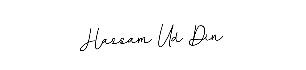 Use a signature maker to create a handwritten signature online. With this signature software, you can design (BallpointsItalic-DORy9) your own signature for name Hassam Ud Din. Hassam Ud Din signature style 11 images and pictures png