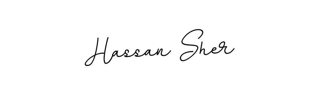 This is the best signature style for the Hassan Sher name. Also you like these signature font (BallpointsItalic-DORy9). Mix name signature. Hassan Sher signature style 11 images and pictures png