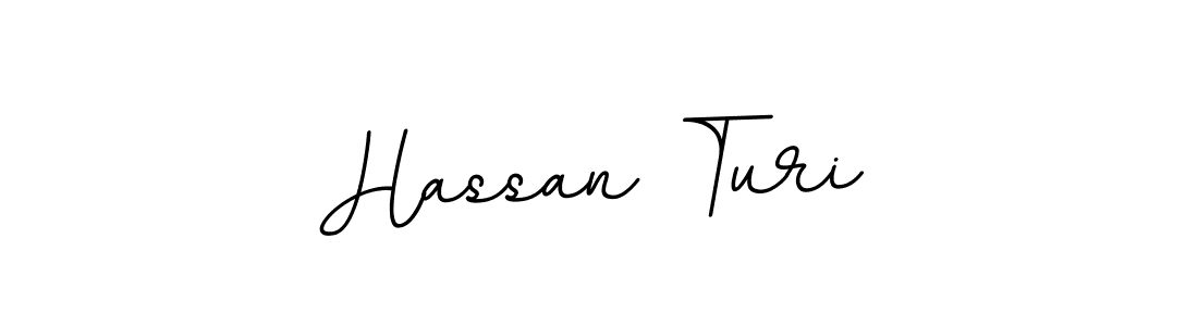 How to make Hassan Turi name signature. Use BallpointsItalic-DORy9 style for creating short signs online. This is the latest handwritten sign. Hassan Turi signature style 11 images and pictures png