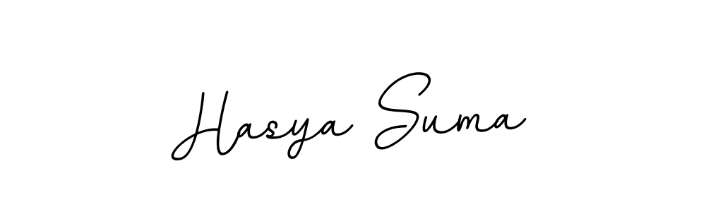 You should practise on your own different ways (BallpointsItalic-DORy9) to write your name (Hasya Suma) in signature. don't let someone else do it for you. Hasya Suma signature style 11 images and pictures png