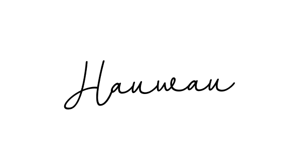 You should practise on your own different ways (BallpointsItalic-DORy9) to write your name (Hauwau) in signature. don't let someone else do it for you. Hauwau signature style 11 images and pictures png