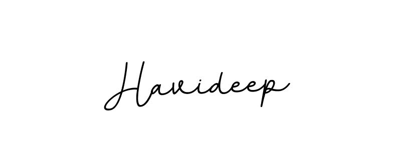 Havideep stylish signature style. Best Handwritten Sign (BallpointsItalic-DORy9) for my name. Handwritten Signature Collection Ideas for my name Havideep. Havideep signature style 11 images and pictures png