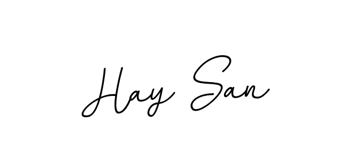 Create a beautiful signature design for name Hay San. With this signature (BallpointsItalic-DORy9) fonts, you can make a handwritten signature for free. Hay San signature style 11 images and pictures png