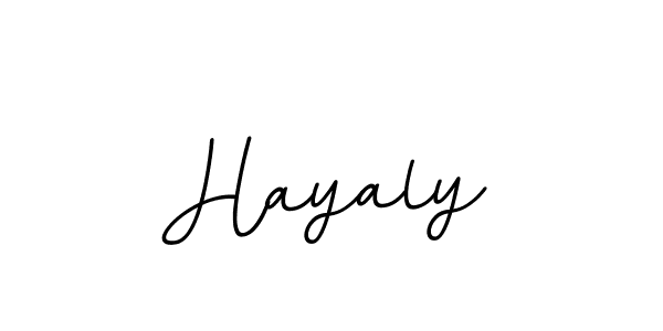 Design your own signature with our free online signature maker. With this signature software, you can create a handwritten (BallpointsItalic-DORy9) signature for name Hayaly. Hayaly signature style 11 images and pictures png