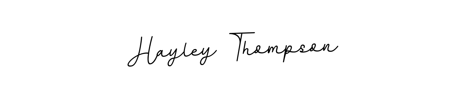 How to make Hayley Thompson name signature. Use BallpointsItalic-DORy9 style for creating short signs online. This is the latest handwritten sign. Hayley Thompson signature style 11 images and pictures png