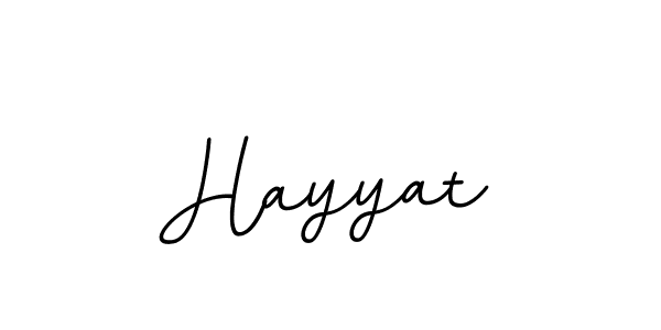 Use a signature maker to create a handwritten signature online. With this signature software, you can design (BallpointsItalic-DORy9) your own signature for name Hayyat. Hayyat signature style 11 images and pictures png