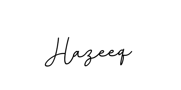 The best way (BallpointsItalic-DORy9) to make a short signature is to pick only two or three words in your name. The name Hazeeq include a total of six letters. For converting this name. Hazeeq signature style 11 images and pictures png