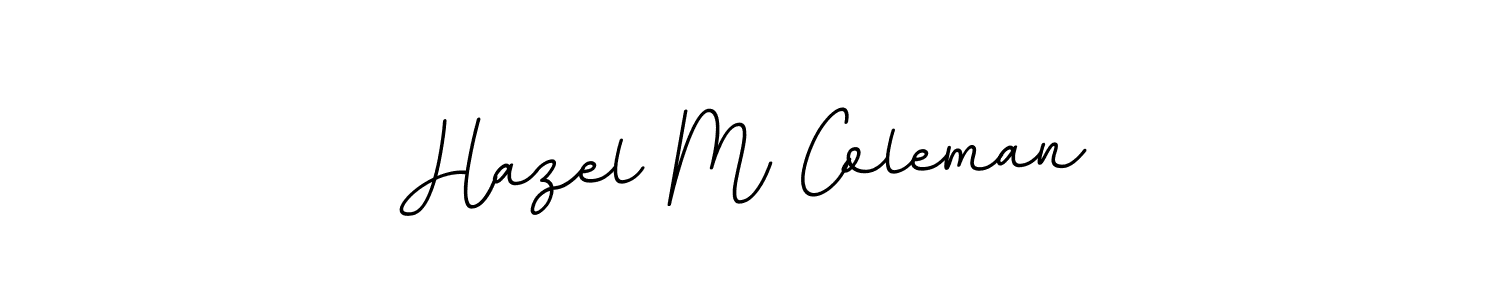 Design your own signature with our free online signature maker. With this signature software, you can create a handwritten (BallpointsItalic-DORy9) signature for name Hazel M Coleman. Hazel M Coleman signature style 11 images and pictures png