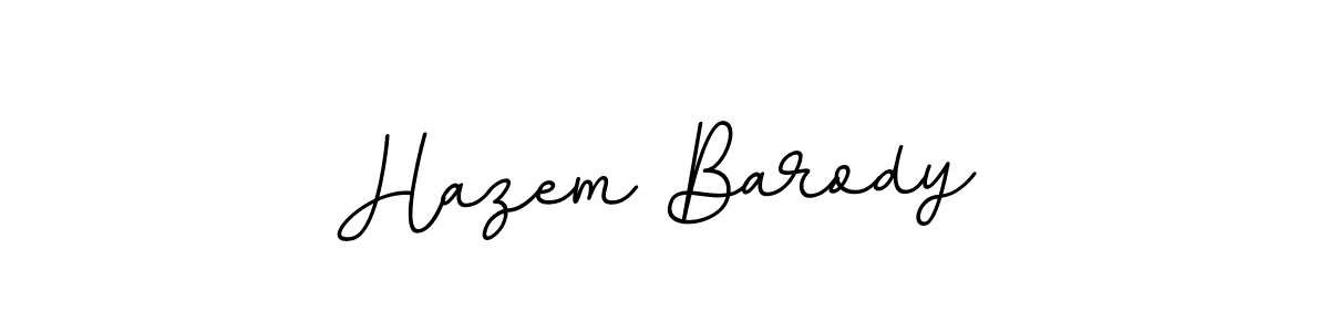 This is the best signature style for the Hazem Barody name. Also you like these signature font (BallpointsItalic-DORy9). Mix name signature. Hazem Barody signature style 11 images and pictures png