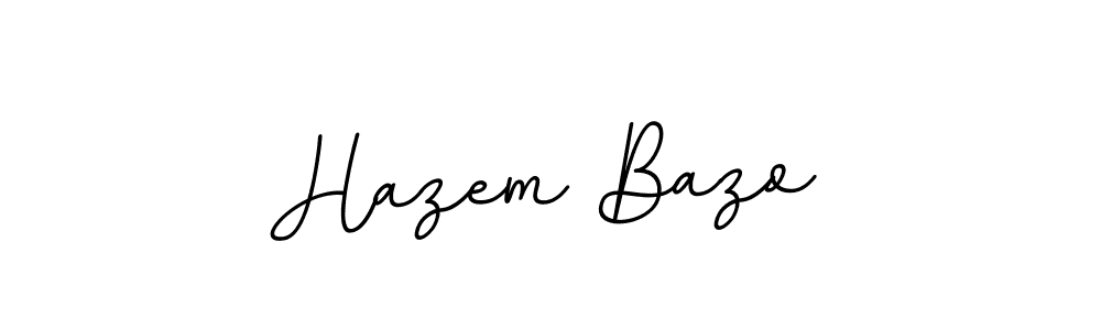 How to make Hazem Bazo name signature. Use BallpointsItalic-DORy9 style for creating short signs online. This is the latest handwritten sign. Hazem Bazo signature style 11 images and pictures png