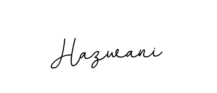 Use a signature maker to create a handwritten signature online. With this signature software, you can design (BallpointsItalic-DORy9) your own signature for name Hazwani. Hazwani signature style 11 images and pictures png