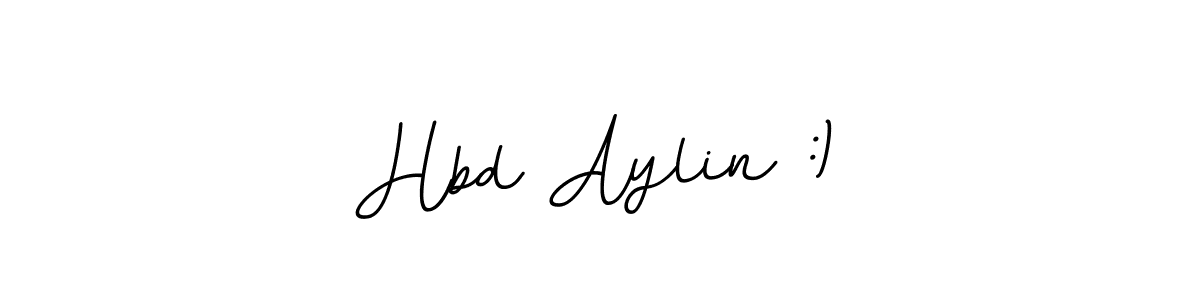 Hbd Aylin :) stylish signature style. Best Handwritten Sign (BallpointsItalic-DORy9) for my name. Handwritten Signature Collection Ideas for my name Hbd Aylin :). Hbd Aylin :) signature style 11 images and pictures png