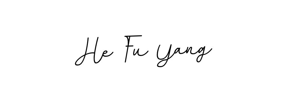 Create a beautiful signature design for name He Fu Yang. With this signature (BallpointsItalic-DORy9) fonts, you can make a handwritten signature for free. He Fu Yang signature style 11 images and pictures png