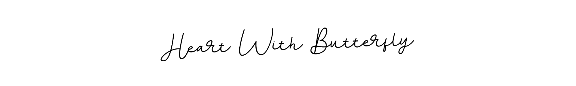 Design your own signature with our free online signature maker. With this signature software, you can create a handwritten (BallpointsItalic-DORy9) signature for name Heart With Butterfly. Heart With Butterfly signature style 11 images and pictures png