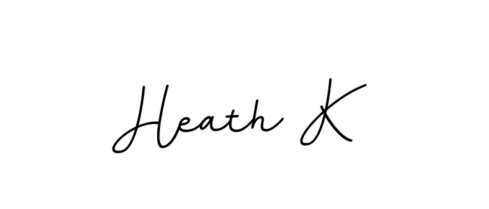 How to make Heath K name signature. Use BallpointsItalic-DORy9 style for creating short signs online. This is the latest handwritten sign. Heath K signature style 11 images and pictures png