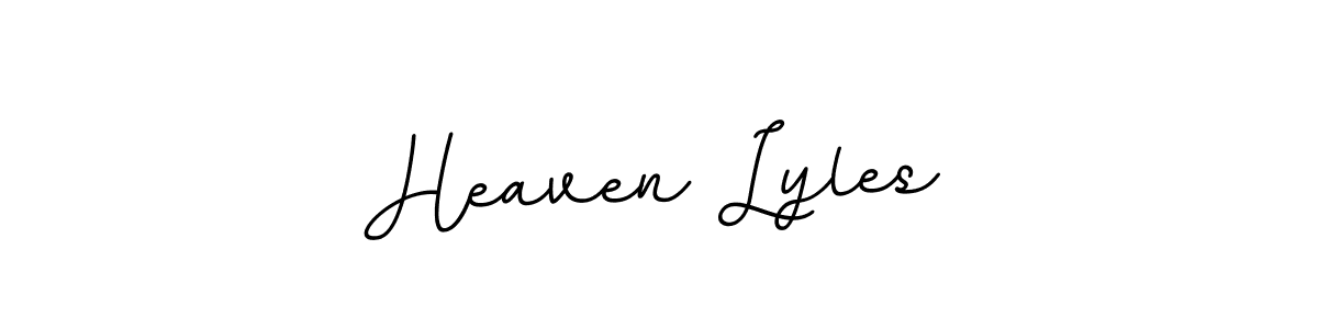 Make a beautiful signature design for name Heaven Lyles. With this signature (BallpointsItalic-DORy9) style, you can create a handwritten signature for free. Heaven Lyles signature style 11 images and pictures png