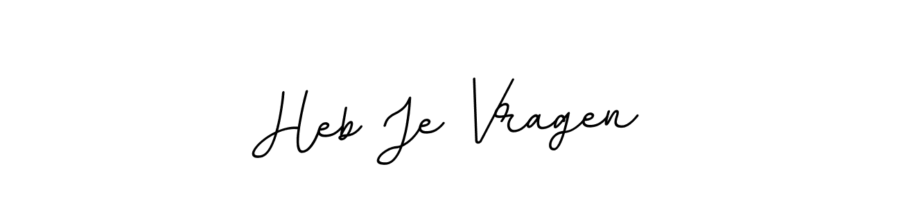 Create a beautiful signature design for name Heb Je Vragen. With this signature (BallpointsItalic-DORy9) fonts, you can make a handwritten signature for free. Heb Je Vragen signature style 11 images and pictures png