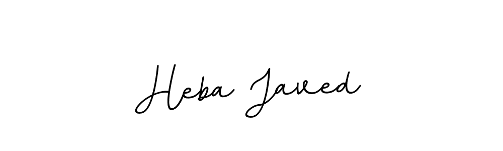 How to make Heba Javed name signature. Use BallpointsItalic-DORy9 style for creating short signs online. This is the latest handwritten sign. Heba Javed signature style 11 images and pictures png