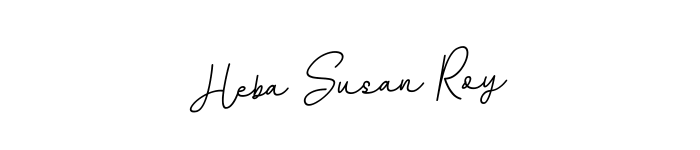 How to make Heba Susan Roy name signature. Use BallpointsItalic-DORy9 style for creating short signs online. This is the latest handwritten sign. Heba Susan Roy signature style 11 images and pictures png