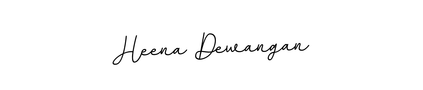 Make a beautiful signature design for name Heena Dewangan. With this signature (BallpointsItalic-DORy9) style, you can create a handwritten signature for free. Heena Dewangan signature style 11 images and pictures png