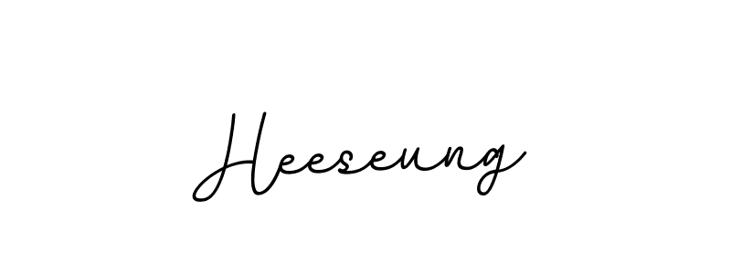 Design your own signature with our free online signature maker. With this signature software, you can create a handwritten (BallpointsItalic-DORy9) signature for name Heeseung. Heeseung signature style 11 images and pictures png