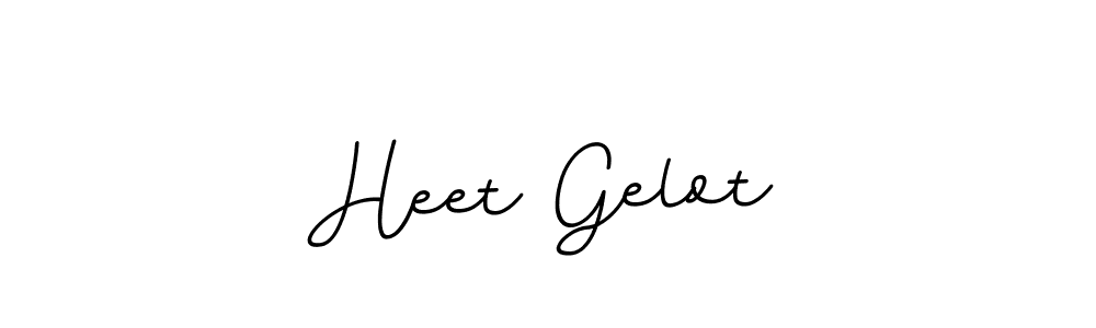 How to make Heet Gelot name signature. Use BallpointsItalic-DORy9 style for creating short signs online. This is the latest handwritten sign. Heet Gelot signature style 11 images and pictures png