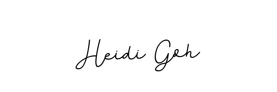 Make a beautiful signature design for name Heidi Goh. With this signature (BallpointsItalic-DORy9) style, you can create a handwritten signature for free. Heidi Goh signature style 11 images and pictures png