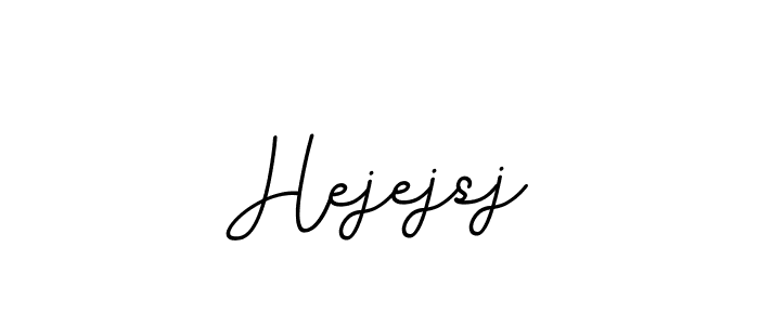 The best way (BallpointsItalic-DORy9) to make a short signature is to pick only two or three words in your name. The name Hejejsj include a total of six letters. For converting this name. Hejejsj signature style 11 images and pictures png